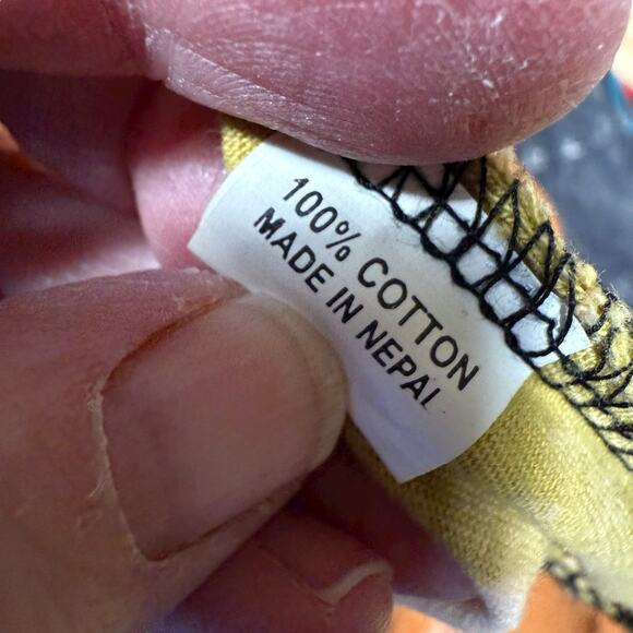 RISING INTERNATIONAL Dress Medium 3/4 Sleeve Boho Patchwork Embroidered Hippie - Picture 9 of 10